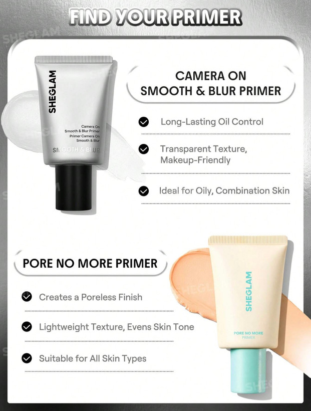 پرایمر صافی و منافذ باز شیگلمSHEGLAM Smooth & Blur Primer