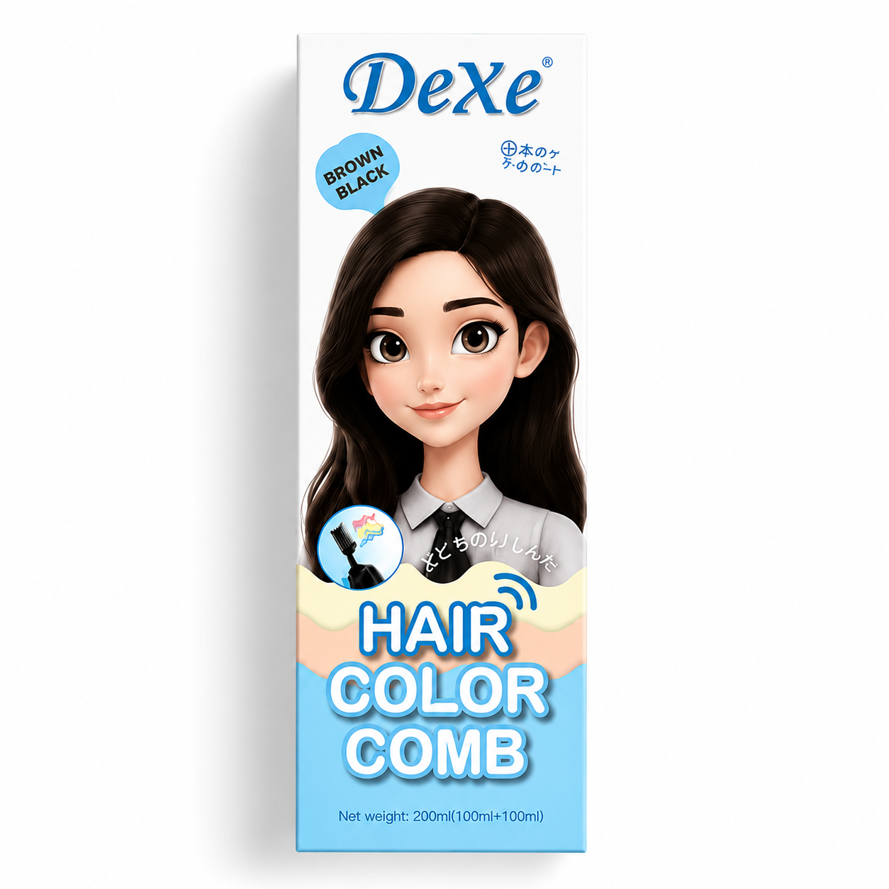 شامپو رنگ مو دکسی Dexe (قهوه ای تیره)